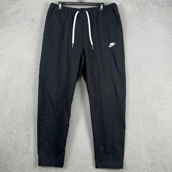 Nike Mens Jogger Pants XL Black‎ Athletic Drawstring Tapered Leg Pull On Pockets